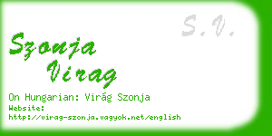 szonja virag business card