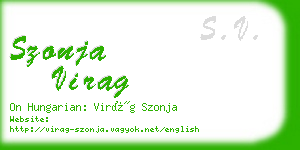 szonja virag business card